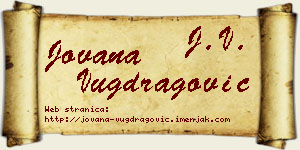 Jovana Vugdragović vizit kartica